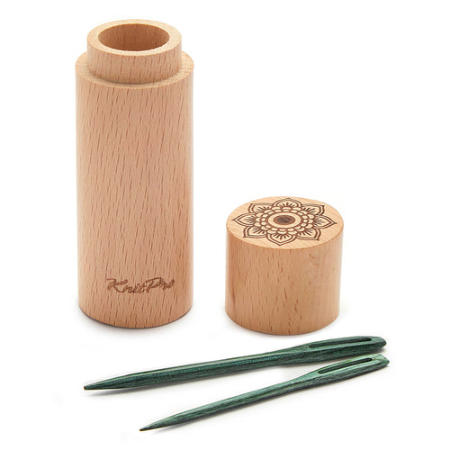 Teal Wooden Darning Needles: Mindful Collection