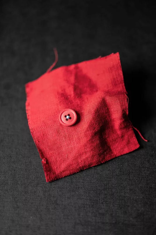 Classic Red Cotton Button