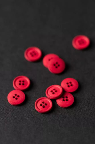 Classic Red Cotton Button