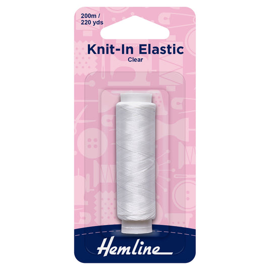 Knit In Elastic: Clear