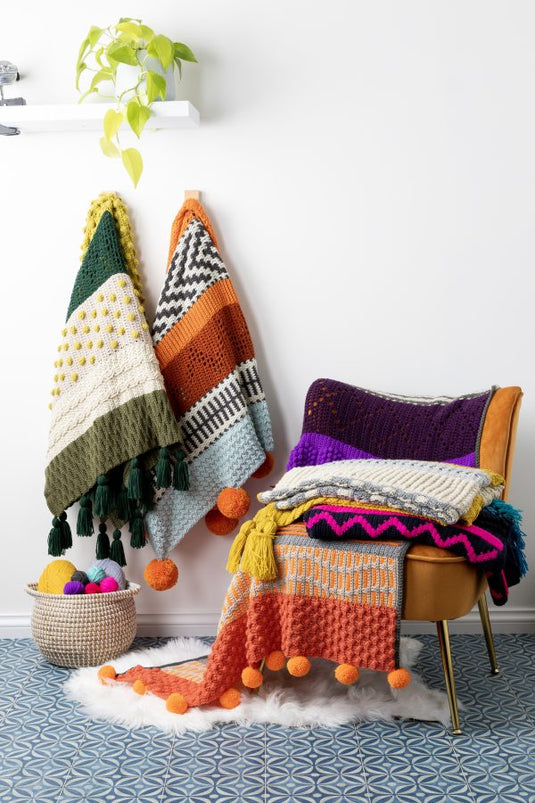 Mix and Match Modern Crochet Blankets