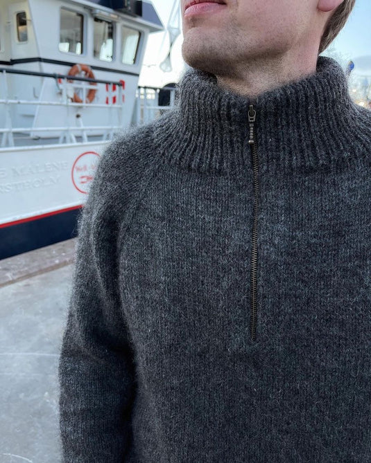 Zipper Sweater - Man Pattern