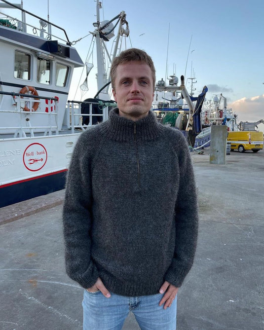 Zipper Sweater - Man Pattern