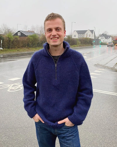 Zipper Sweater - Man Pattern